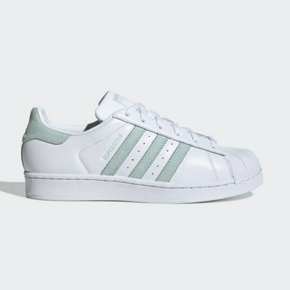 Adidas Superstar Vapor Green Stripes Women's Shoes - Picture 6 of 12